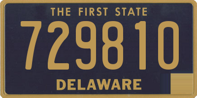 DE license plate 729810