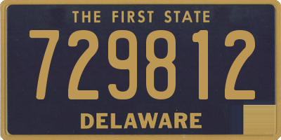 DE license plate 729812