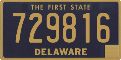 DE license plate 729816