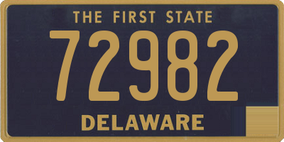 DE license plate 72982