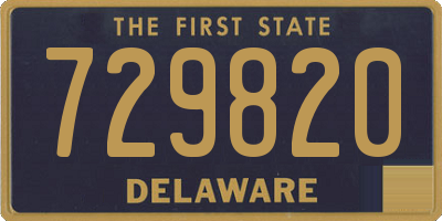 DE license plate 729820