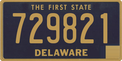 DE license plate 729821