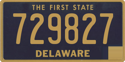 DE license plate 729827