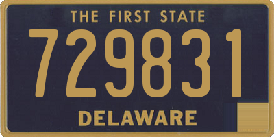 DE license plate 729831