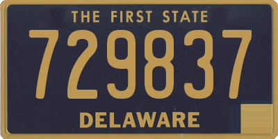 DE license plate 729837