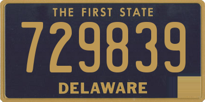 DE license plate 729839