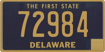 DE license plate 72984