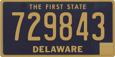 DE license plate 729843