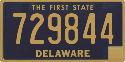 DE license plate 729844