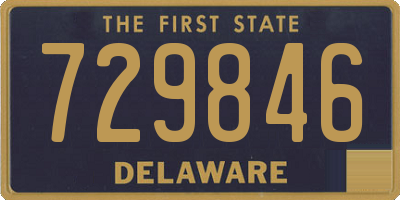 DE license plate 729846