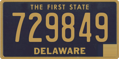 DE license plate 729849