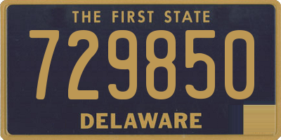 DE license plate 729850