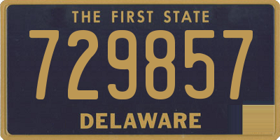 DE license plate 729857