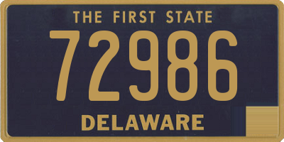 DE license plate 72986