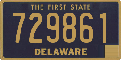 DE license plate 729861