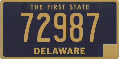 DE license plate 72987