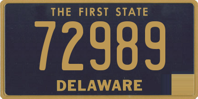 DE license plate 72989