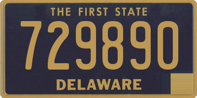 DE license plate 729890