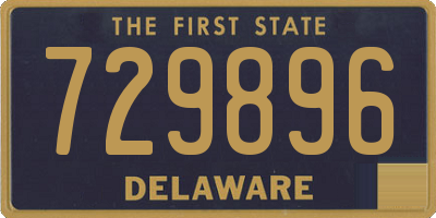 DE license plate 729896