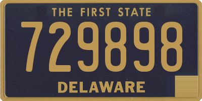 DE license plate 729898