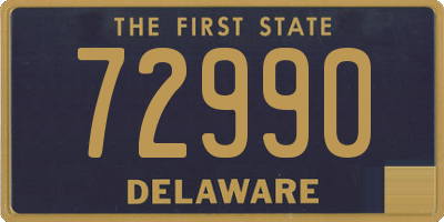 DE license plate 72990