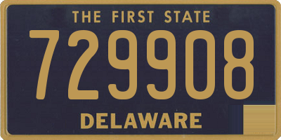 DE license plate 729908