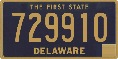 DE license plate 729910
