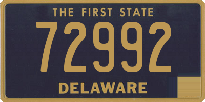 DE license plate 72992