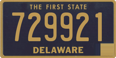 DE license plate 729921