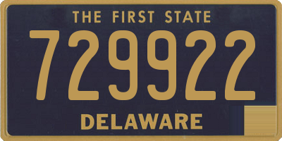 DE license plate 729922