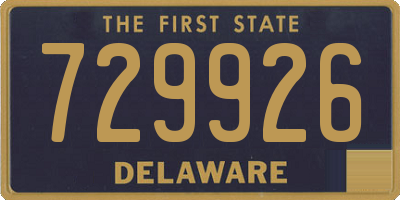 DE license plate 729926