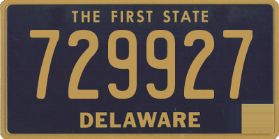 DE license plate 729927