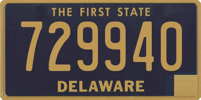 DE license plate 729940