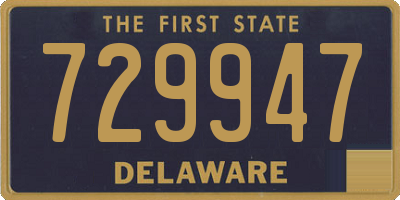 DE license plate 729947