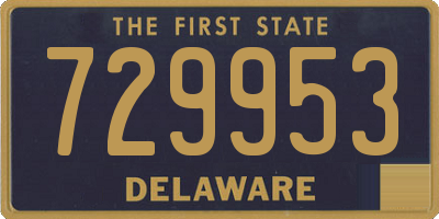 DE license plate 729953