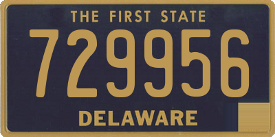 DE license plate 729956
