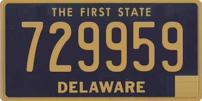 DE license plate 729959