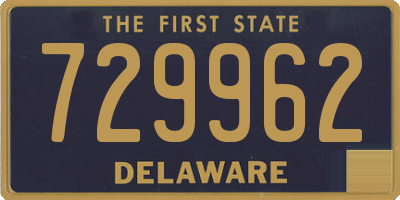 DE license plate 729962