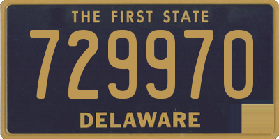 DE license plate 729970
