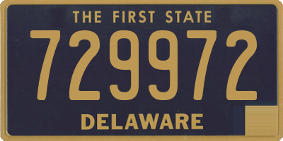 DE license plate 729972