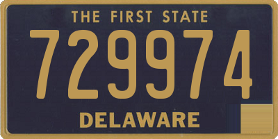DE license plate 729974