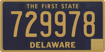 DE license plate 729978
