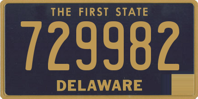 DE license plate 729982