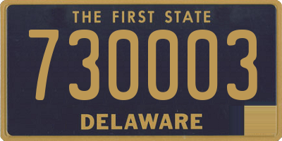 DE license plate 730003