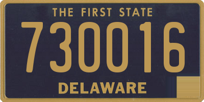 DE license plate 730016