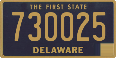 DE license plate 730025