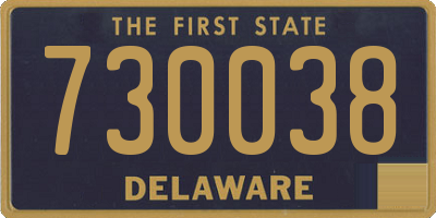 DE license plate 730038