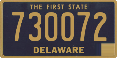 DE license plate 730072