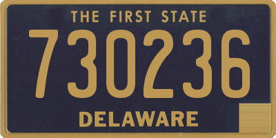 DE license plate 730236