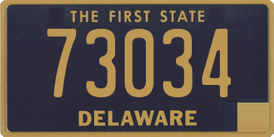 DE license plate 73034